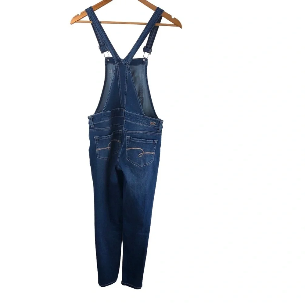 BTS Clothing Bundle Justice Overalls Shortalls 14/16 Lot of 2 Denim Jean